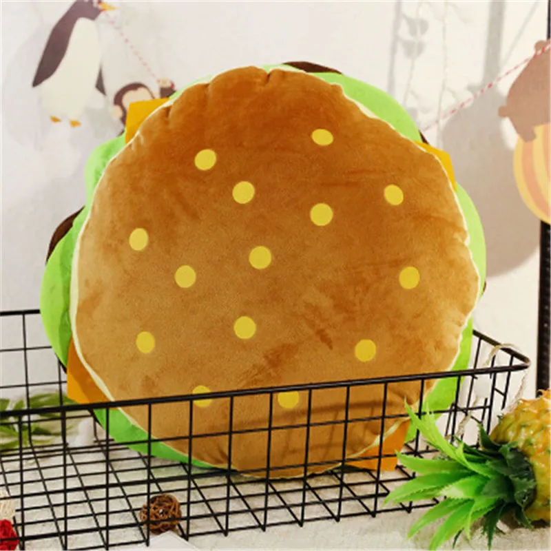 New creative burger plush toy soft padded plush cushion pillow cute hamburger pillow boy girl birthday gift 30/50 cm WJ292