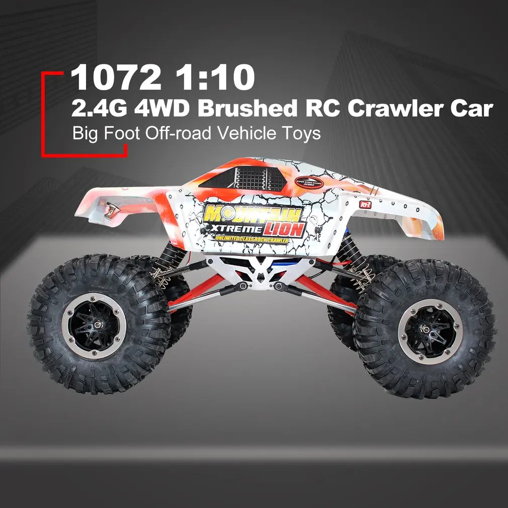 1:10 1072-SJ 2,4G 4WD матовый Радиоуправляемый гусеничный автомобиль с дистанционным управлением большая ножка Выкл-модель дорожного транспортного средства РТР игрушка для детей подарок