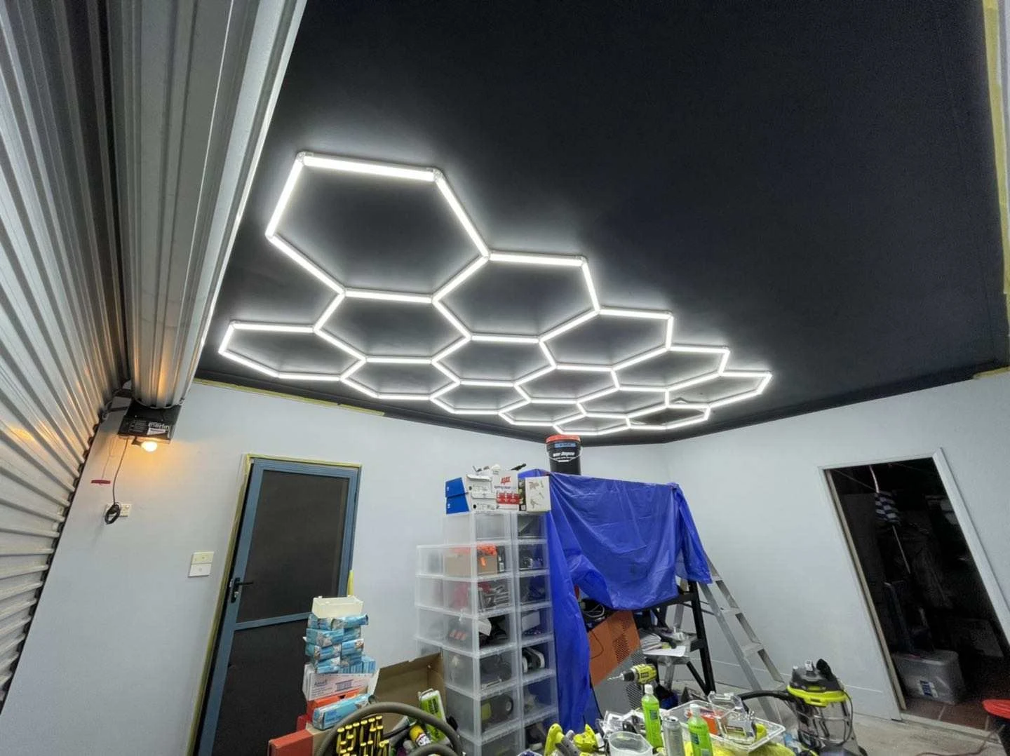 Luces Led hexagonales para garaje, lámpara de aluminio, 3,2x6M, precio más bajo|Barra de luz/luz trabajo| - AliExpress