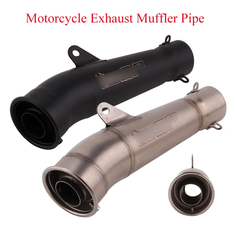

Universal Exhaust Muffler Pipe Motorcycle Exhaust System Modified Pipe Stainless Steel Tube Escape For Most Street Bike Scooter