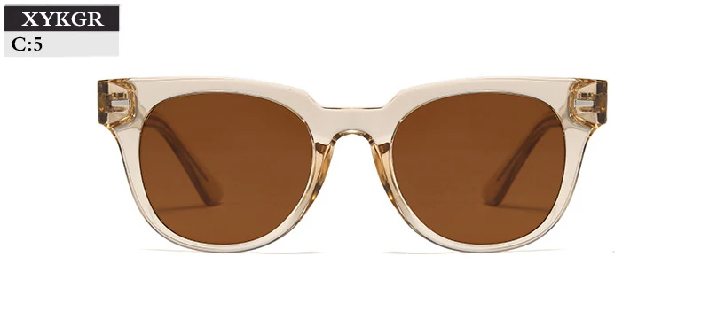 XYKGR2020 Новые солнцезащитные очки кошачий глаз женские трендовые брендовые дизайнерские черные очки UV400 пара универсальные солнечные очки - Цвет линз: C5
