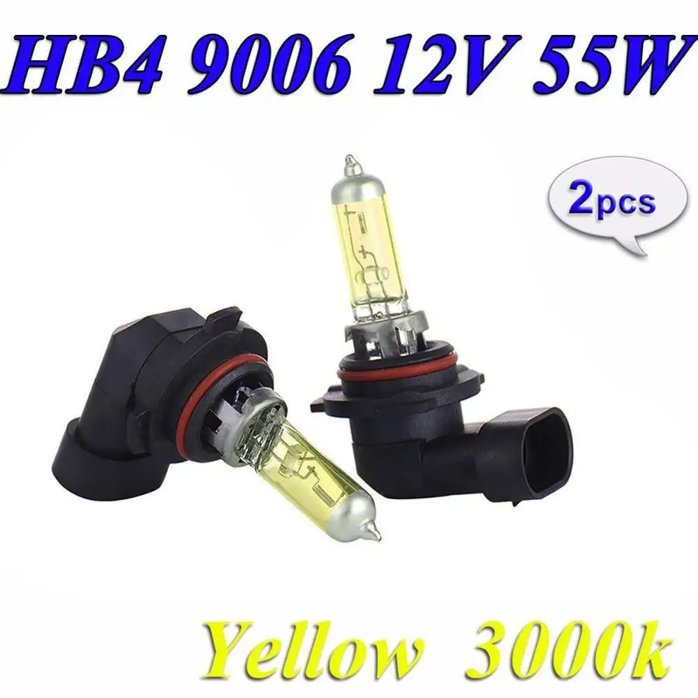 Новая одежда для маленькой девочки 2 шт HB4 9006 желтый 12В 55 Вт P22d 3000K Галогенные лампы Авто головного средства ухода за кожей Шеи светильник, фут... Новая одежда для маленькой девочки 2 шт HB4 9006 желтый 12В 55 Вт P22d 3000K Галогенные лампы Авто головного средства ухода за кожей Шеи светильник, фут...