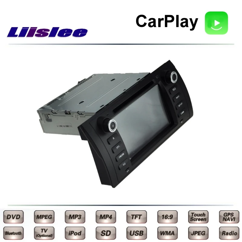 Автомагнитола Liislee Navi для BMW 5 E39 520 523 525 528 530 535 540 мультимедийный ТВ DVD GPS радио Carplay