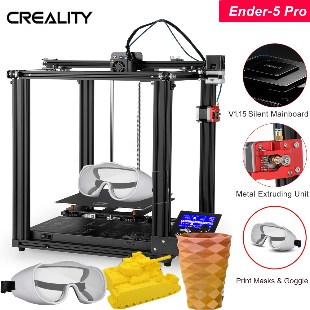 3D принтер Creality набор для самостоятельной сборки бесшумная материнская плата