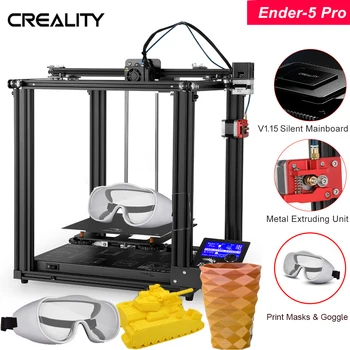 

Creality 3D Ender-5 Pro 3D Printer DIY Kit Silent Motherboard PTFE Tubing Metal Extruder 220*220*300 Print Mask Goggle