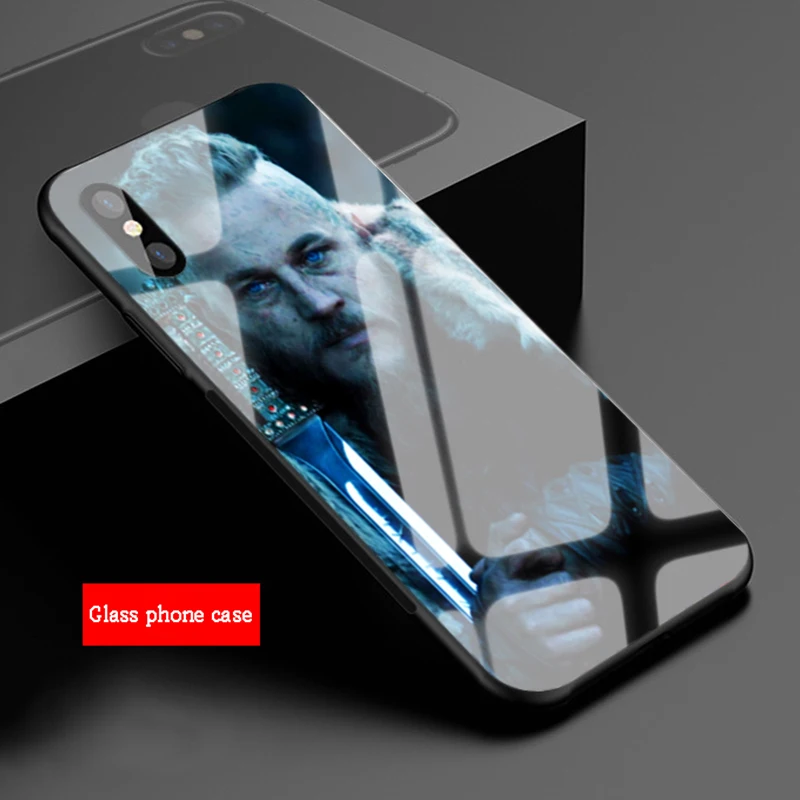 Ragnar Lothbrok Vikings закаленное стекло для телефона чехол для iPhone 6 6plus 7 7 plus 8 8plus 5 5S SE X XS XR XS Max - Цвет: B19070310-11.jpg