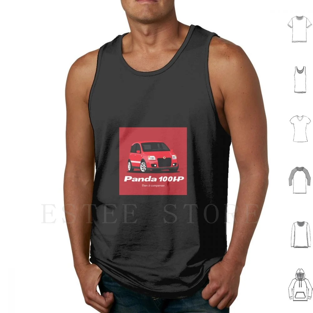 Panda 100Hp: Niente Di Compensazione Canotte Gilet Senza Maniche Umorismo Citazione Bavaglio Fiat Panda Abarth 100Hp 100 Cv