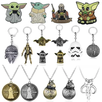 

Star Wars Figure Vader Keychain Trinket Movie Baby Yoda Cosplay Key Chain брелок Helmet Mask Halloween Enamel Key Holder llavero