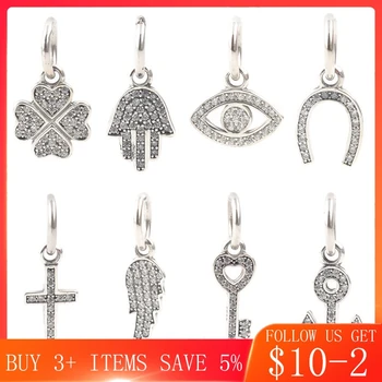 

CodeMonkey 100% 925 Sterling Silver 11 Style Wing Eyes Infinity Charms Beads Fit Original Bracelet For Women DIY Jewelry S108