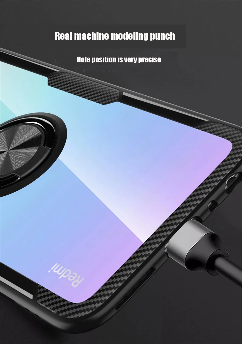 Чехол для телефона s для Xiaomi Redmi Note 8, чехол, защита от столкновений, магнитное кольцо, чехол для Redmi note 8, модный прозрачный защитный чехол