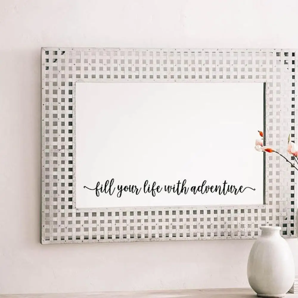 Makeyes Riempire La Vostra Vita Con Avventura Window Cling, Decalcomania Specchio, Specchio Trasparente, Adesivi Murali Di Ispirazione, Decalcomania D