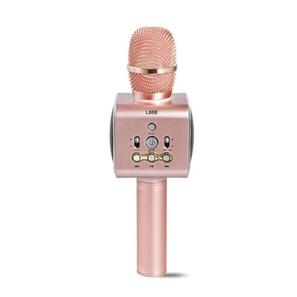L888 Portable National Karaoke Microphone Mobile Phone Karaoke Wireless Condenser Microphone Audio Machine - Цвет: Белый