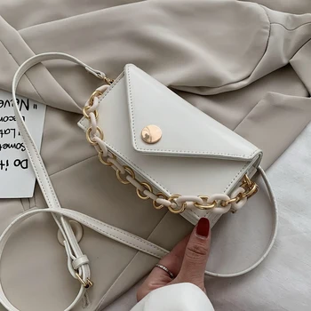 

Mini Solid Color PU Leather Crossbody Bags For Women 2020 Simple Handbags and Purses Female Travel Chain Cross Body Bag