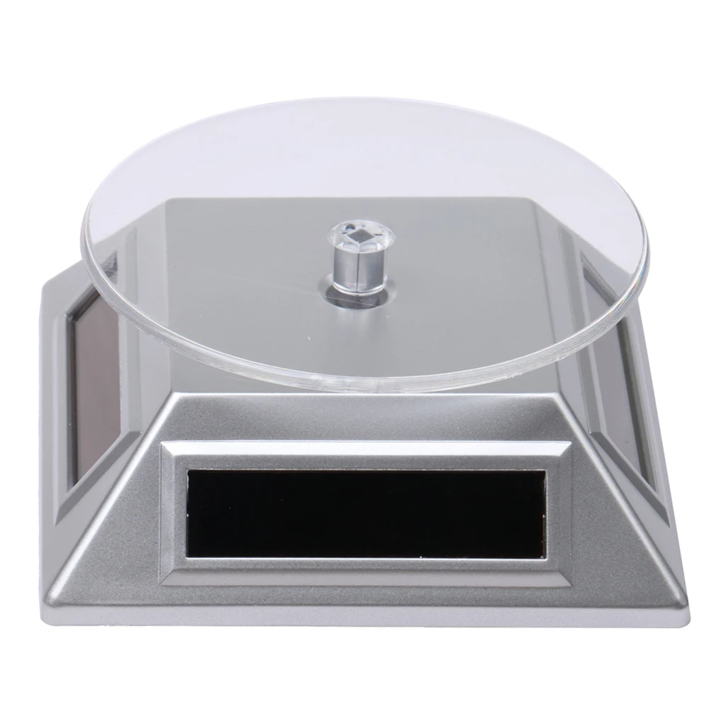 360° Rotating Display Stand Base Rotary Turntable - Solar/Battery Powered, 4 Colors 2 Types for Choose