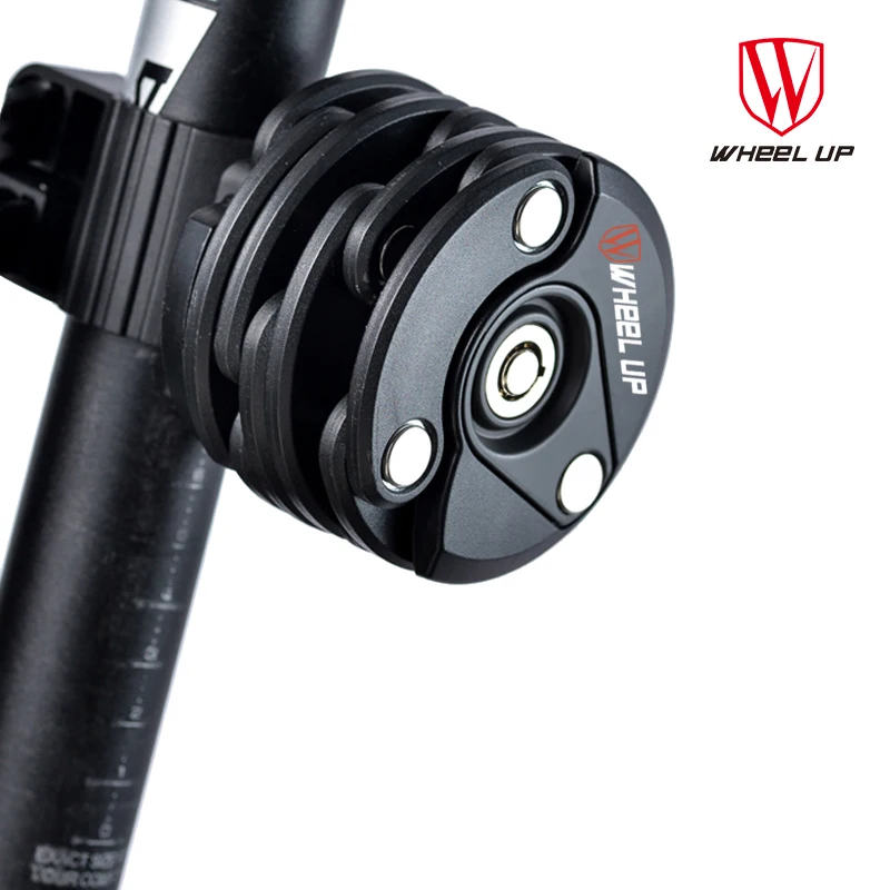

Выдвижной велосипедный замок Wheelup с защитой от кражи, складной велосипедный замок для безопасности гамбургеров, стальная Складная цепь, кубический замок для дорожного горного велосипеда