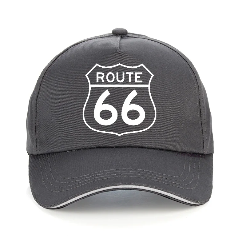 Серый Route 66 бейсбольная кепка Mother Road для мужчин и женщин, модная кепка с буквенным принтом для мужчин, хлопок, регулируемая бейсболка, шляпы в стиле хип-хоп - Цвет: Серый