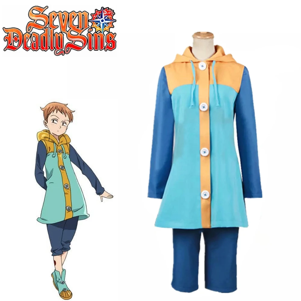 King Costume Грех слота Арлекин Король семь грехов Nanatsu No Taizai косплей костюм, полный набор и парик для мужчин и женщин - Цвет: King Costume
