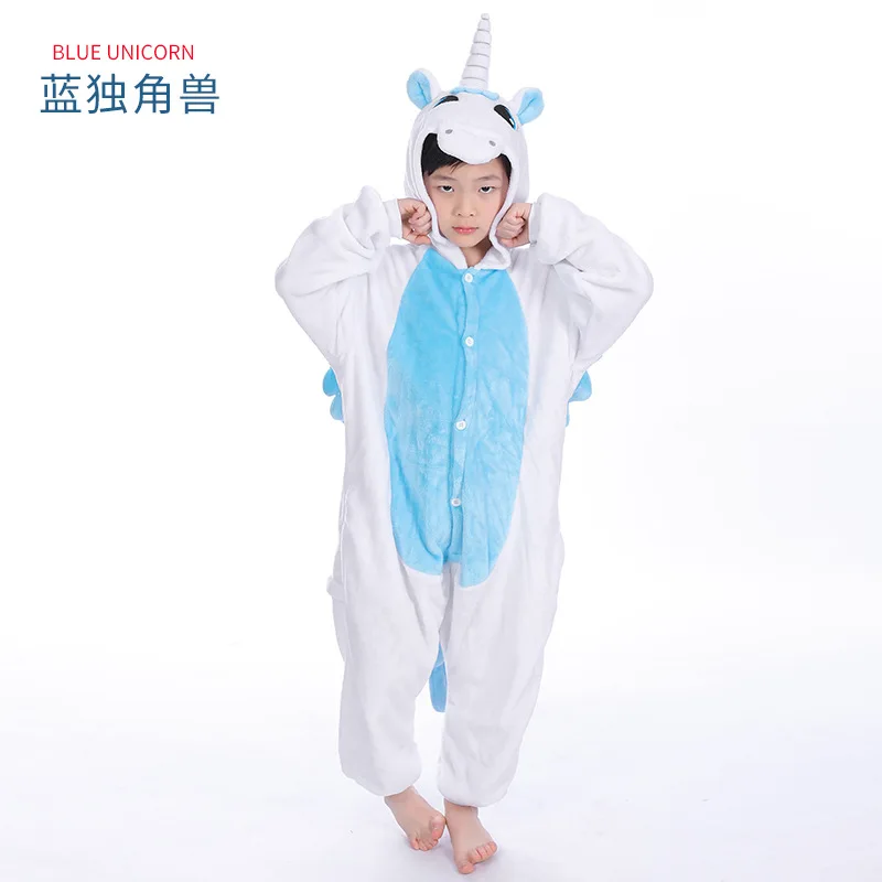 Фланелевая детская пижама с животными; Одежда для девочек; зимняя детская пижама с единорогом; детская пижама; Пижама с единорогом; fillamas animales - Цвет: As shown