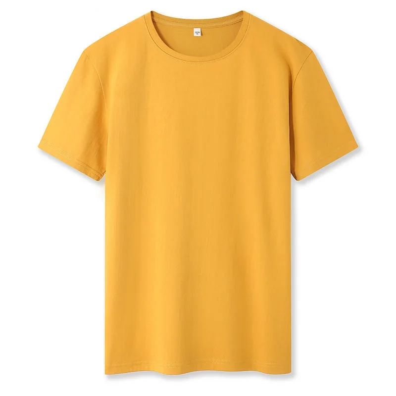 

Summer Short Sleeve T shirt Men Simple Solid Color Cotton T-shirt For Male Streetwear M-4XL New Tops Tshirt Clothing