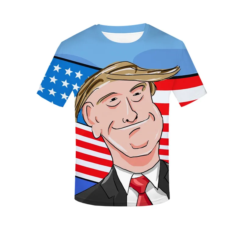 Мода 2020 футболка для фитнеса с Дональдом Трампом горячая распродажа 3D облегающая
