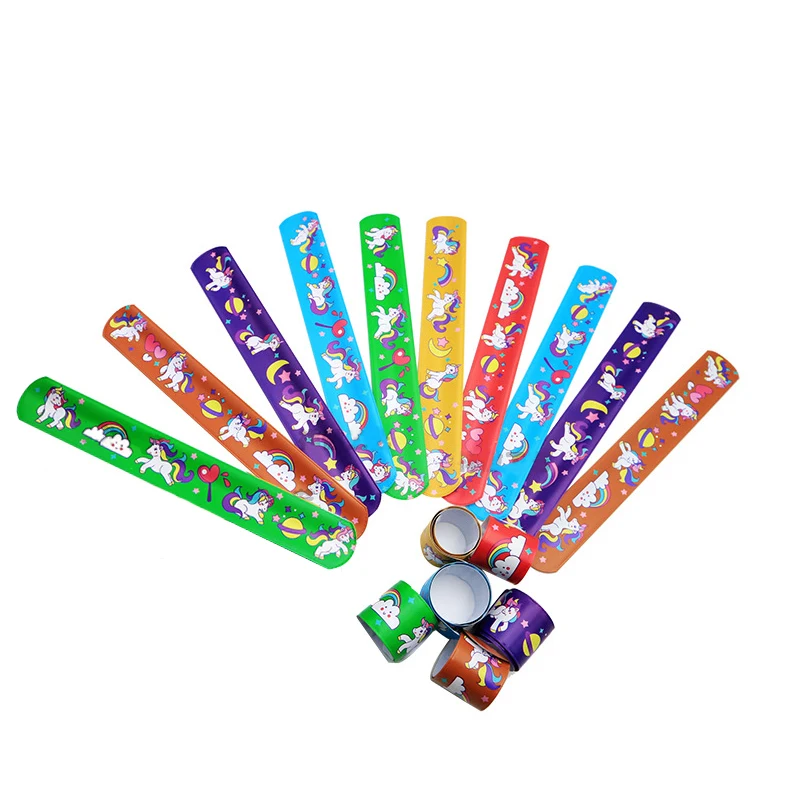 Juguetes circulares de unicornio de colores para fiesta de primer cumpleaños, unicornio, regalo de unicornio