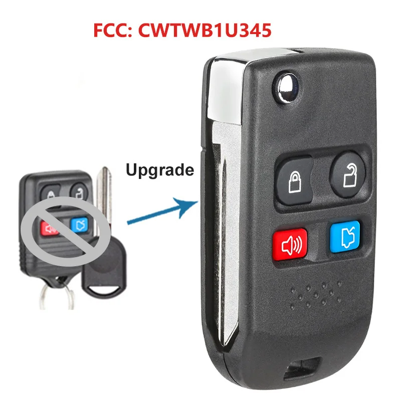 Keyecu обновленный дистанционный брелок 315/433 МГц для Ford Edge Escape Fusion Focus для Lincoln MKS MKZ для Mercury Milan-CWTWB1U345