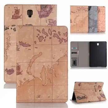 

Print Map Coque For Samsung Galaxy Tab S4 10.5 T830 T835 Case Card Slot Leather PU Stand Flip Cover For Samsung T830 T835 Case
