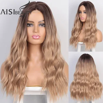 

AISIBEAUTY Synthetic Lace Front Wigs for Black Women Long Wavy Wigs Blonde Hair Small Area Lace Wigs with Natural Hairline