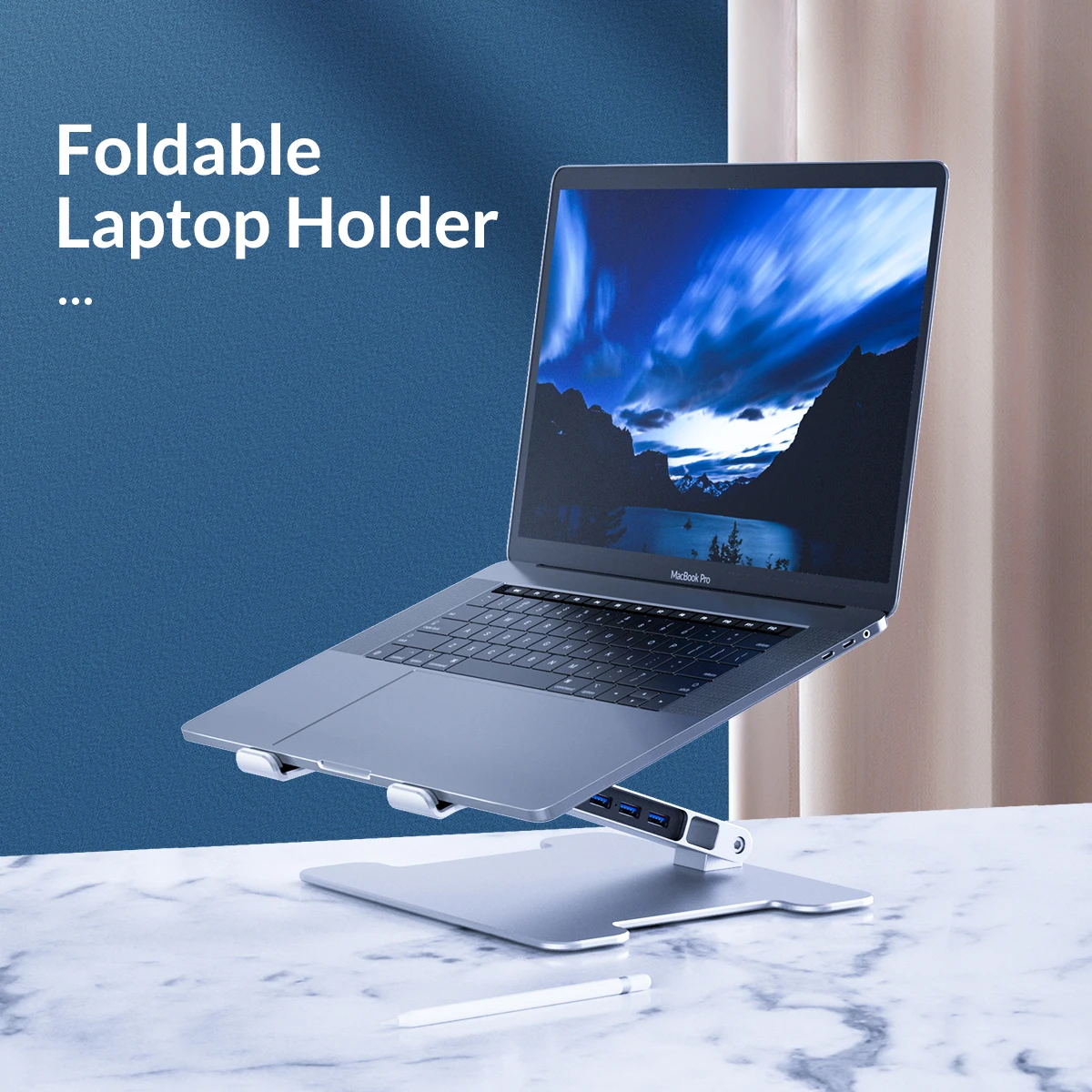 portátil suporte de refrigeração com usb3.0 hub e porta sd para macbook