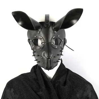 

Punk Black Mask New Bunny Girl Halloween Mask Playing Props Nightclub Carnival Mask