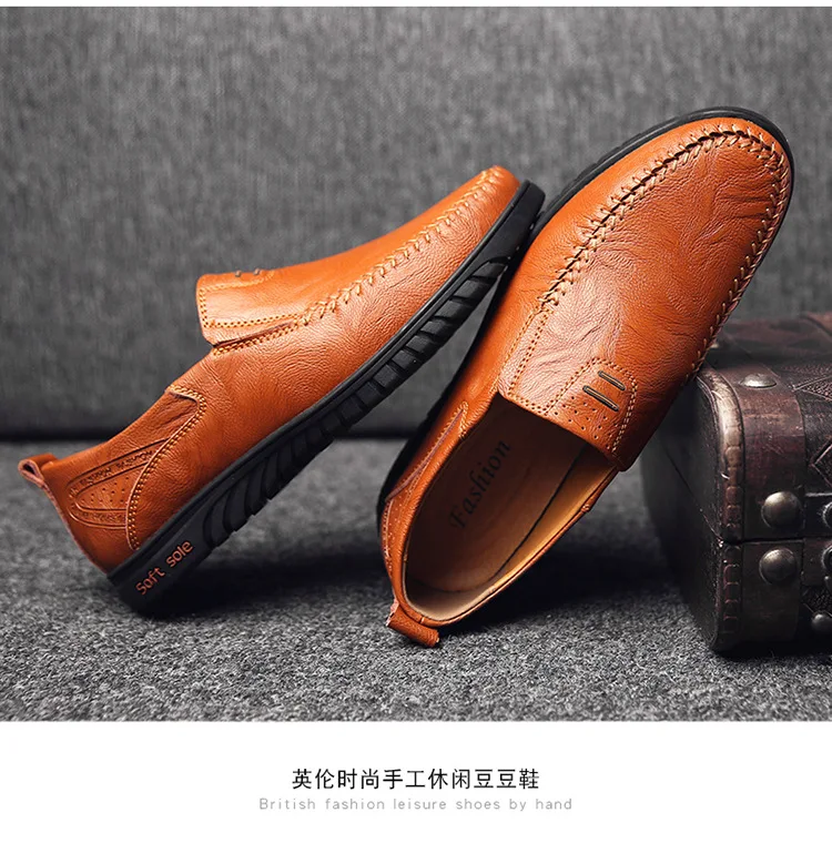 Новые стильные повседневные Мокасины больших размеров 47 трендовые лоферы в Корейском стиле, обувь для вождения на четыре сезона