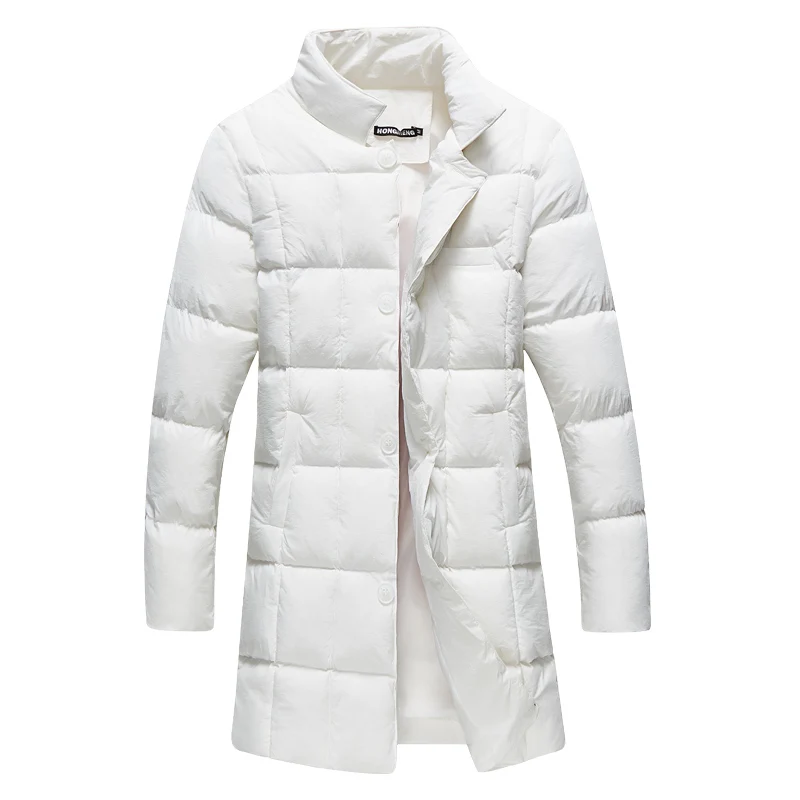  Cotton clothing thick long men's single-breasted collar collar large size album cotton men's fashio