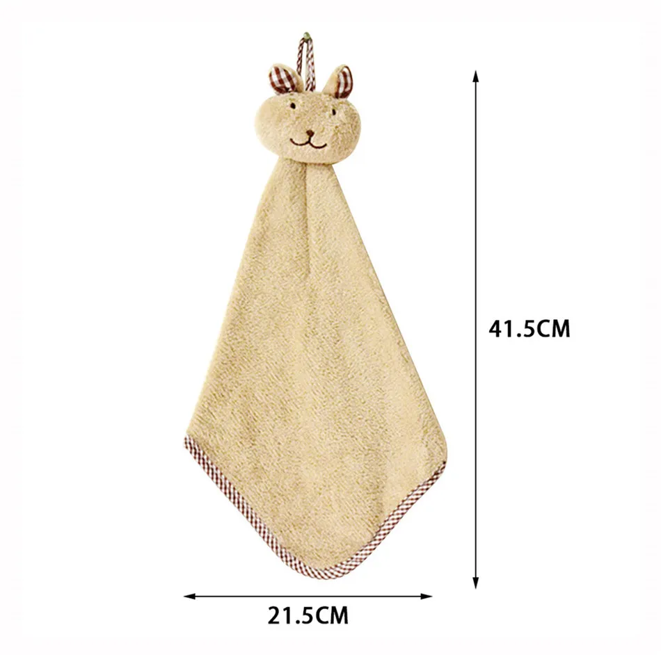 SEAAN Cute Rabbit style полотенце из кораллового флиса кухонное банное подвесное полотенце быстрые сухие Аксессуары Чистящие кухонные аксессуары