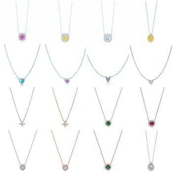 

06 XL TFB TTFF RLLEN High Quality Original 925 Sterling Silver Fashion Elegant DIY Necklace Pendant Jewelry for Women Wholesale