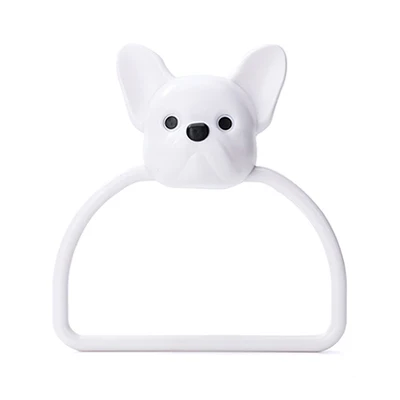 C Cartoon Towel Ring Kitchen Punch-free Towel Rack Bathroom Creative Rags Scarves Storage Shelf - Цвет: C