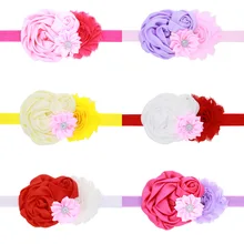 Детский головной убор в европейском и американском стиле; повязка для волос с большой розой; аксессуары для волос для младенцев; 6 цветов на выбор; Yiwu