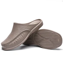 Summer men's sandals Baotou half slippers Casual solid color men's slippers Business fold half slippers