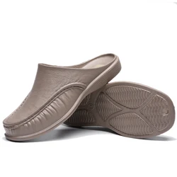 Summer men's sandals Baotou half slippers Casual solid color men's slippers Business fold half slippers