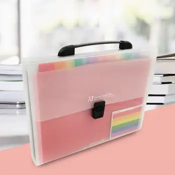

13-Pocket A4 Expanding File Folder Organizer Handle Document Paper Holder Bag