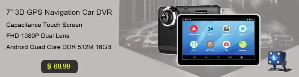 Anfilite 6," Автомобильный видеорегистратор Камера 3g Android 5,0 gps навигатор регистратор видео видеорегистратор с двумя камерами s зеркало