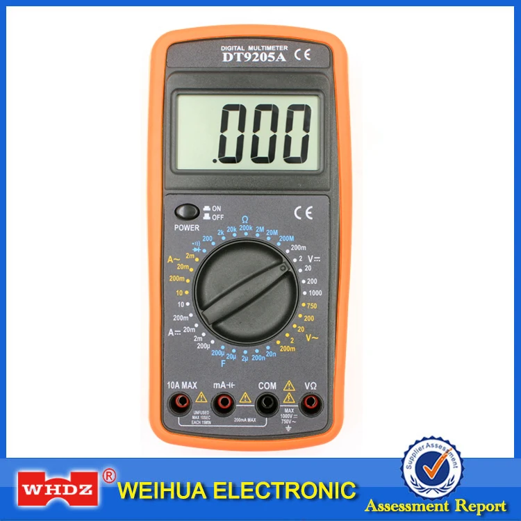 Цифровой мультиметр WHDZ DT9205A тестер емкости hFE амперметр вольтметр измеритель
