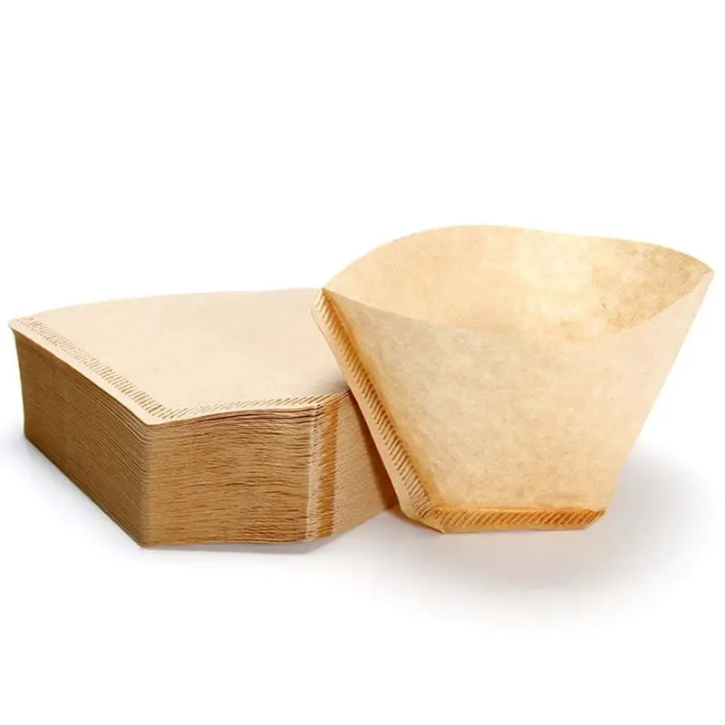 

100 Pieces Eco-Friendly Unbleached Original Wooden Hand Drip Paper Coffee Brewer 102 Coffee Filter Bag Coffee Maker