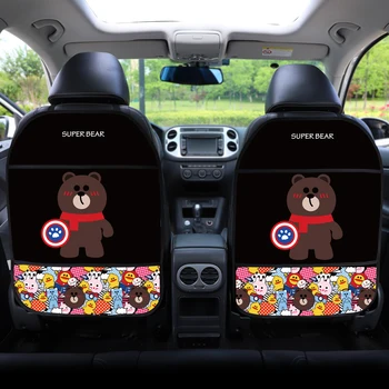 

Children's Cartoon Car Seat Back Anti-Kick Mat Rear Protector Cover For Kid Children Baby From Mud Dirt Car Accessories