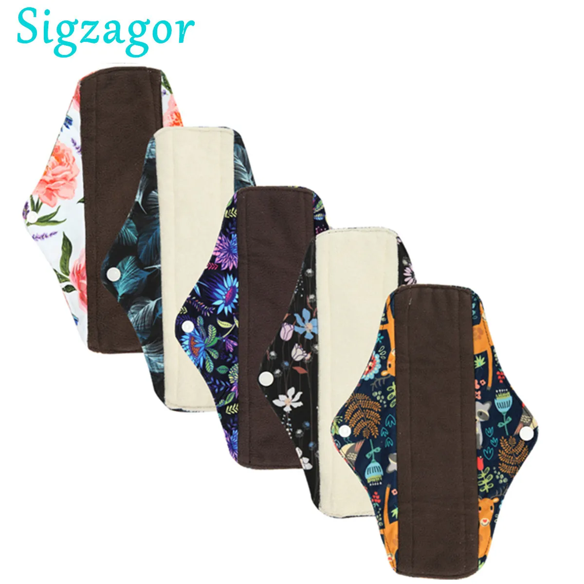 1 Cloth Menstrual Pad Sanitary Medium Regular Light Flow Reusable Washable 10inches