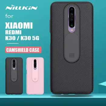 

for Xiaomi Redmi K30 5G Camera Case Nillkin Luxury Texture Sport Silicone Camshield Back Cover for Xiaomi Redmi K30 Phone Case