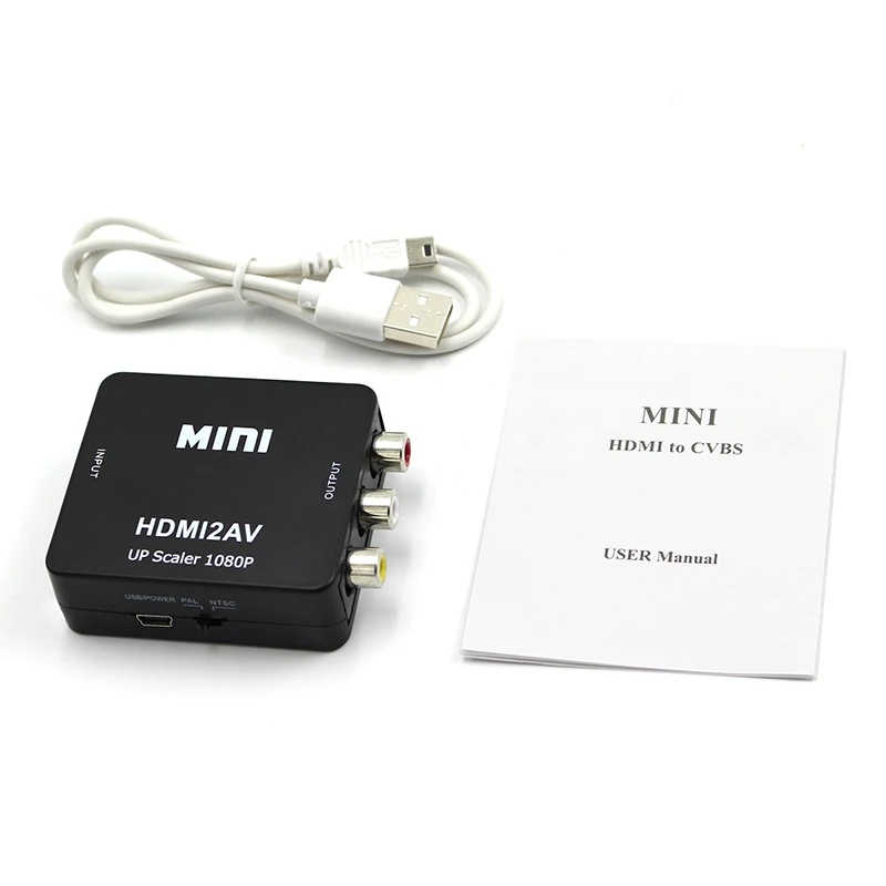 Композитный адаптер Wiistar 1080P Mini HDMI в RCA AV конвертер HDMI2AV коробка поддержка NTSC PAL