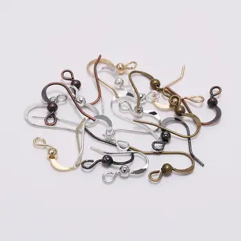 

100Pcs 19*18mm Gold Bronze Earring Hooks Clasp Wires Components For DIY Jewelry Making Finding Accessories Supplies Wholesale
