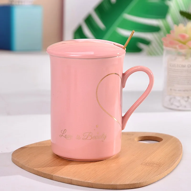 Couple Lovers Mug Colorful Fashion Handle Ceramic Water Cup Coffee Milk Drink With High End Gift Box