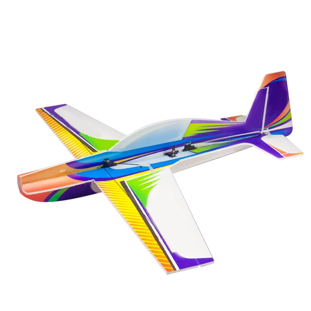710mm Wingspan RC Airplane PP Aircraft Outdoor Flight Toys DIY Assembly Model BNF Version with Receiver S-FHSS/DSMX/2 for Kids 2