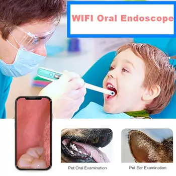 

WiFi Wireless Dental Camera HD Intraoral Endoscope 8 LED Light Inspection Camera for Dentist Oral Real-time Video Dental Tools